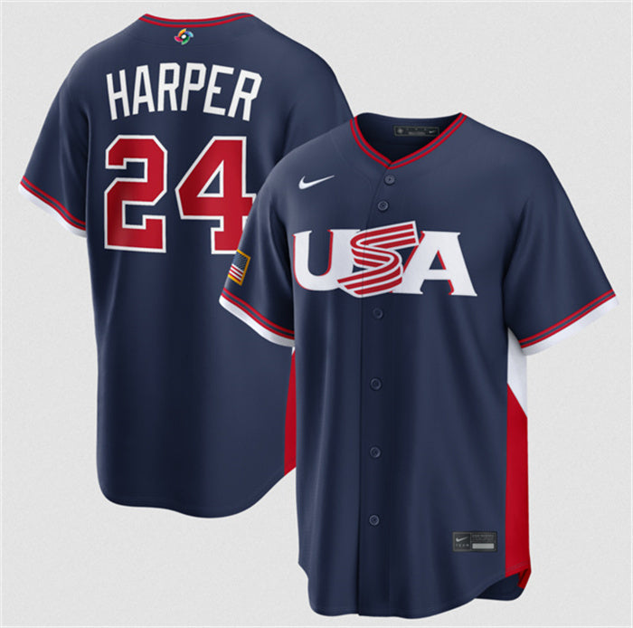 USA Bryce Harper USA Baseball navy Classic jersey