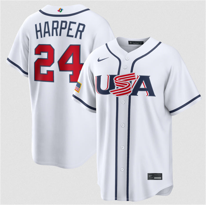 USA Bryce Harper USA Baseball white Classic jersey