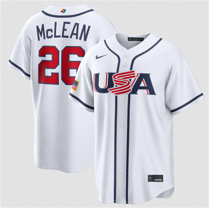 USA Nolan McLean USA Baseball white Classic jersey