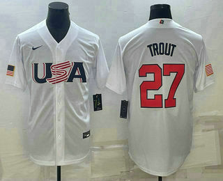 USA Mike Trout USA Baseball white Replica jersey