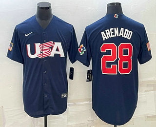 USA Nolan Arenado USA Baseball navy Classic jersey