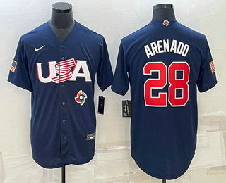 USA Nolan Arenado USA Baseball navy Classic jersey