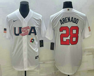 USA Nolan Arenado USA Baseball white Replica jersey