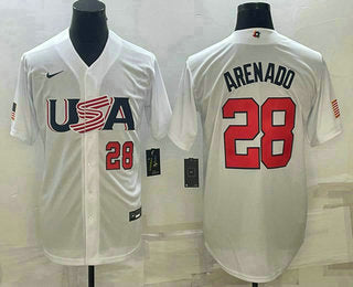 USA Nolan Arenado Number USA Baseball white Replica jersey