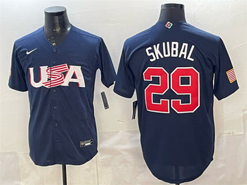 USA Cal Raleigh USA Baseball navy Classic jersey