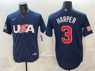 USA Bryce Harper USA Baseball navy Classic jersey