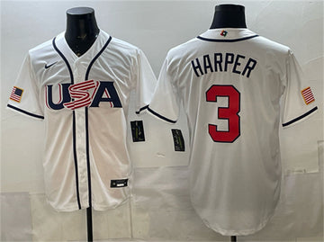 USA Bryce Harper USA Baseball white Classic jersey