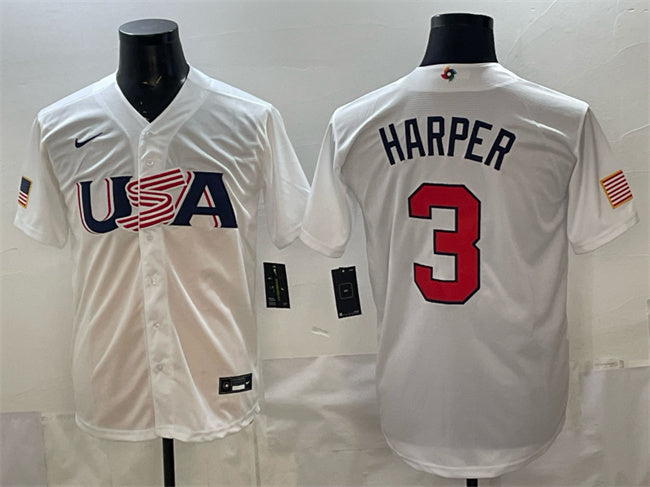 USA Bryce Harper USA Baseball white Classic jersey
