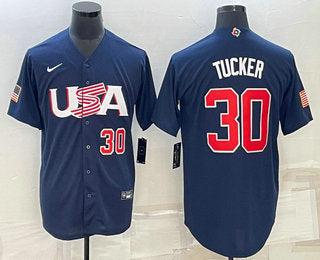 USA Kyle Tucker Number USA Baseball navy Classic jersey
