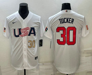 USA Kyle Tucker Number USA Baseball white Classic jersey