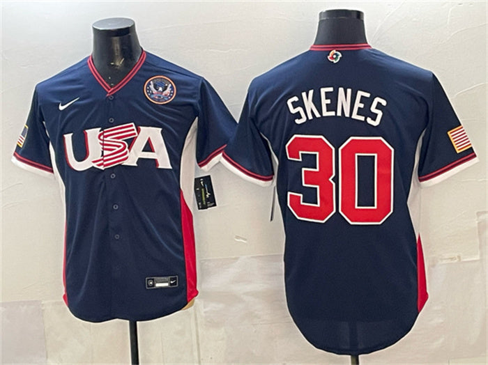USA Paul Skenes USA Baseball navy Classic jersey
