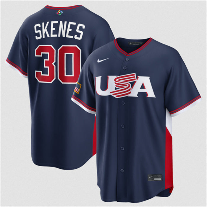 USA Paul Skenes USA Baseball navy Classic jersey