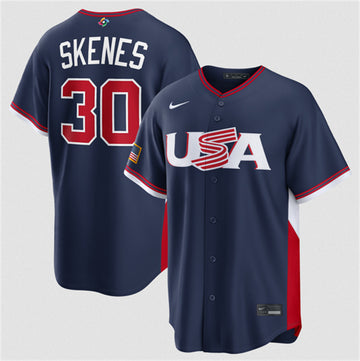 USA Paul Skenes USA Baseball navy Classic jersey