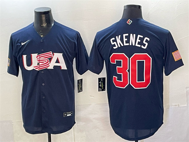 USA Paul Skenes USA Baseball navy Classic jersey
