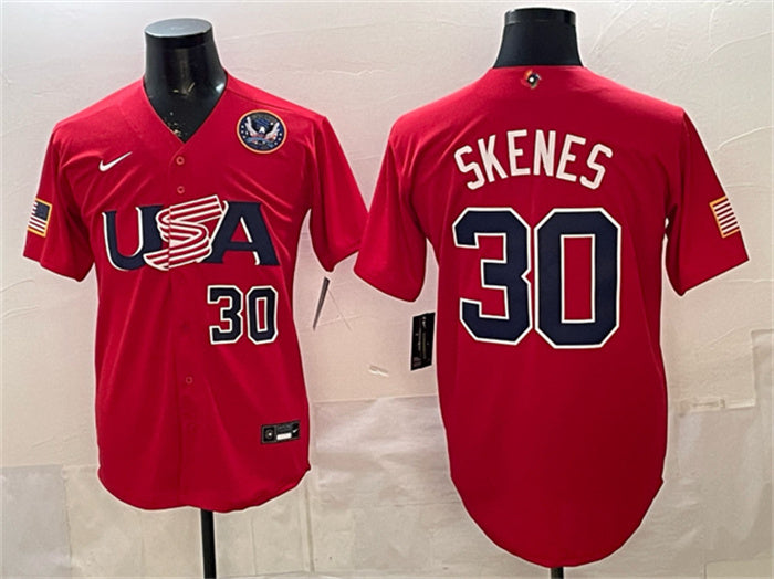 USA Paul Skenes USMNT red Classic jersey