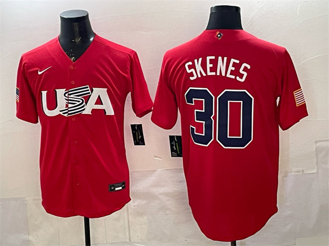 USA Paul Skenes USA Baseball red Classic jersey