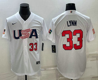 USA Lance Lynn Number USA Baseball white Classic jersey