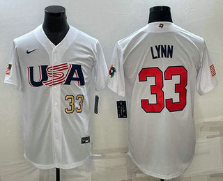 USA Lance Lynn Number USA Baseball white Classic jersey