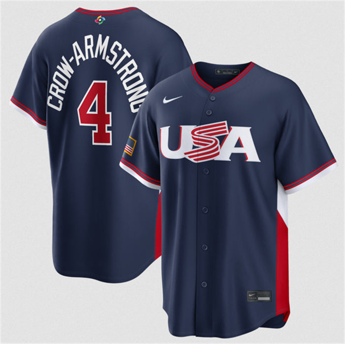 USA Crow-Armstrong USA Baseball navy Classic jersey