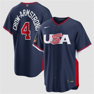 USA Crow-Armstrong USA Baseball navy Classic jersey
