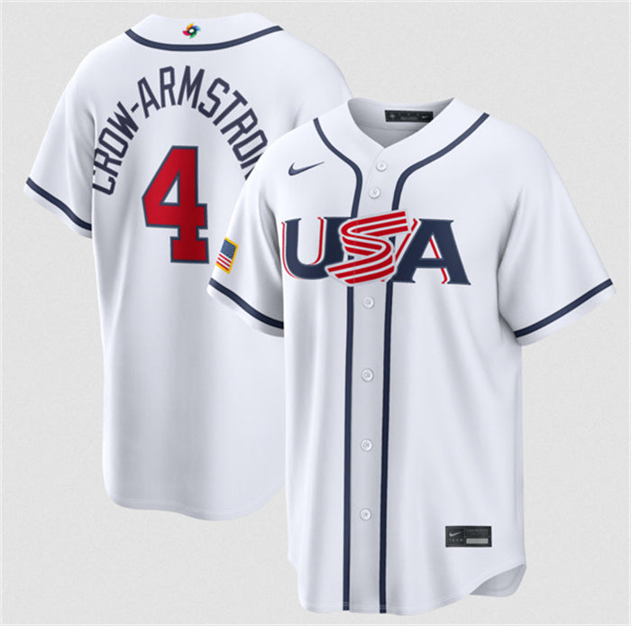 USA Crow-Armstrong USA Baseball white Classic jersey