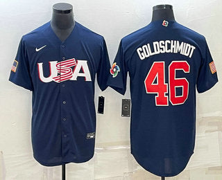 USA Paul Goldschmidt USA Baseball navy Classic jersey