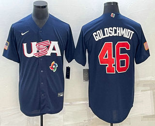 USA Paul Goldschmidt USA Baseball navy Classic jersey