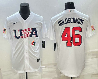USA Paul Goldschmidt USA Baseball white Classic jersey