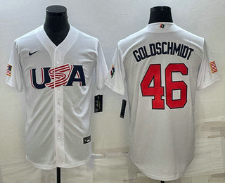USA Paul Goldschmidt USA Baseball white Classic jersey