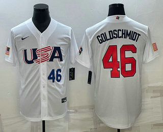 USA Paul Goldschmidt Number USA Baseball white Classic jersey