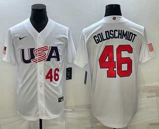 USA Paul Goldschmidt Number USA Baseball white Classic jersey