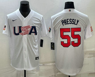 USA Ryan Pressly USA Baseball white Classic jersey