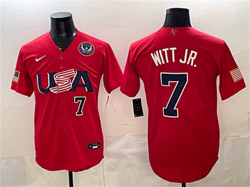 USA Bobby Witt Jr USA Baseball red Classic jersey