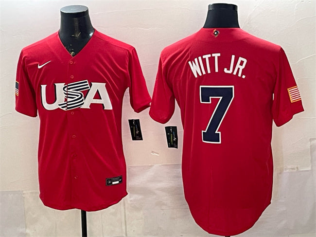 USA Bobby Witt Jr USA Baseball red Classic jersey