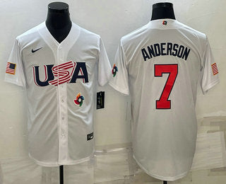 USA Tim Anderson USA Baseball white Classic jersey