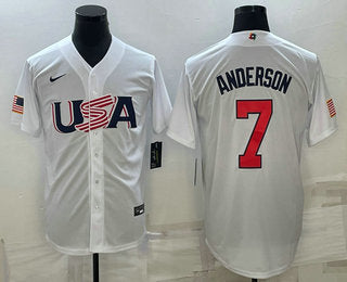USA Tim Anderson USA Baseball white Classic jersey