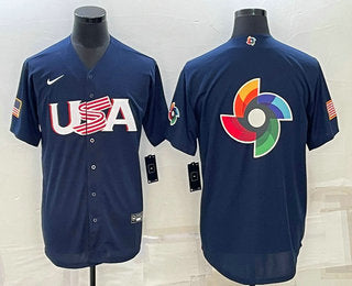 USA Blank USA Baseball navy Classic jersey