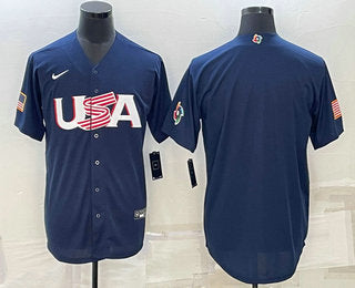 USA Blank USA Baseball navy Classic jersey