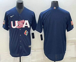 USA Blank USA Baseball navy Classic jersey