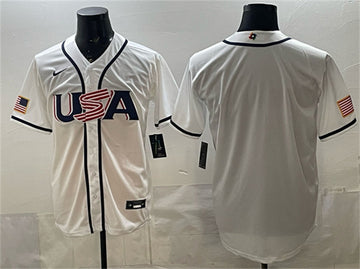 USA Blank USA Baseball white Classic jersey