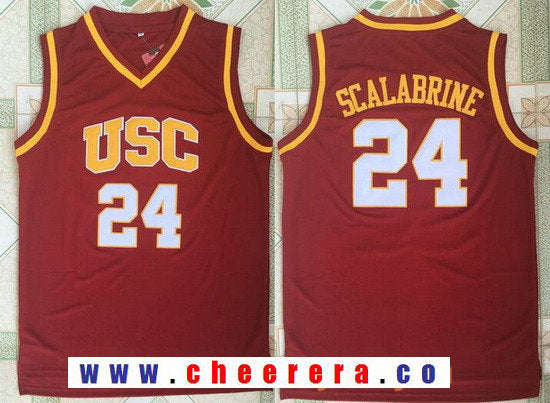 Brian Scalabrine USC Trojans red Retro jersey