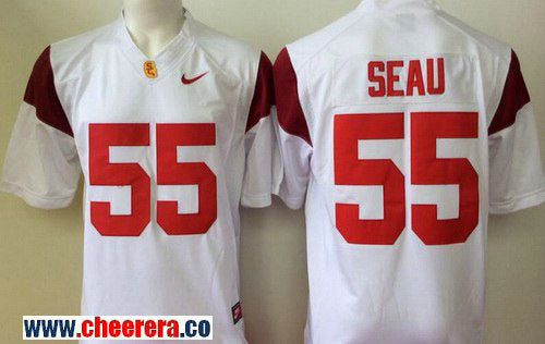 Junior Seau USC Trojans white Limited jersey