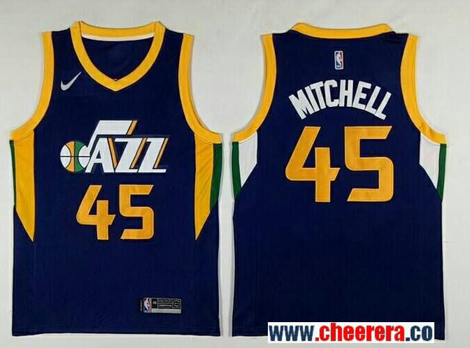 Donavan Mitchell Utah Jazz navy jersey