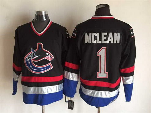 Kirk McLean Vancouver Canucks black Throwback jersey