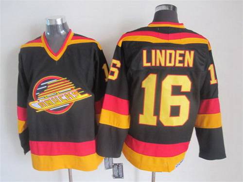 Trevor Linden Vancouver Canucks black Throwback jersey
