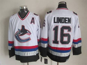 Trevor Linden Vancouver Canucks white Throwback jersey