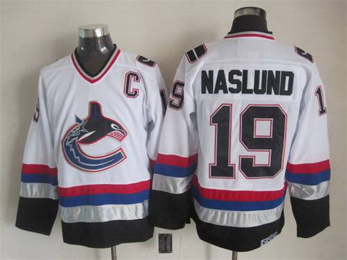 Markus Naslund Vancouver Canucks white Throwback jersey