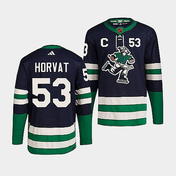 Bo Horvat Vancouver Canucks navy Reverse Retro jersey