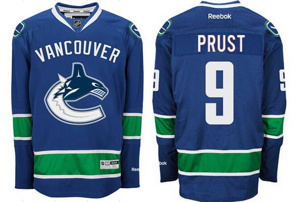 Brandon Prust Vancouver Canucks blue Home jersey