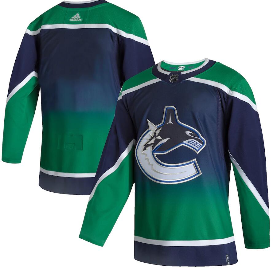 Custom Vancouver Canucks green Reverse Retro jersey